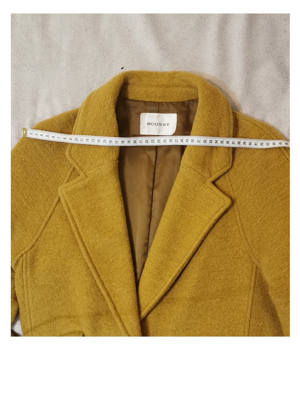 66% Wool Moussy Wool Blend Long Coat Camel 66% Wool Size 1 (160/80A) - Picture 7 of 10